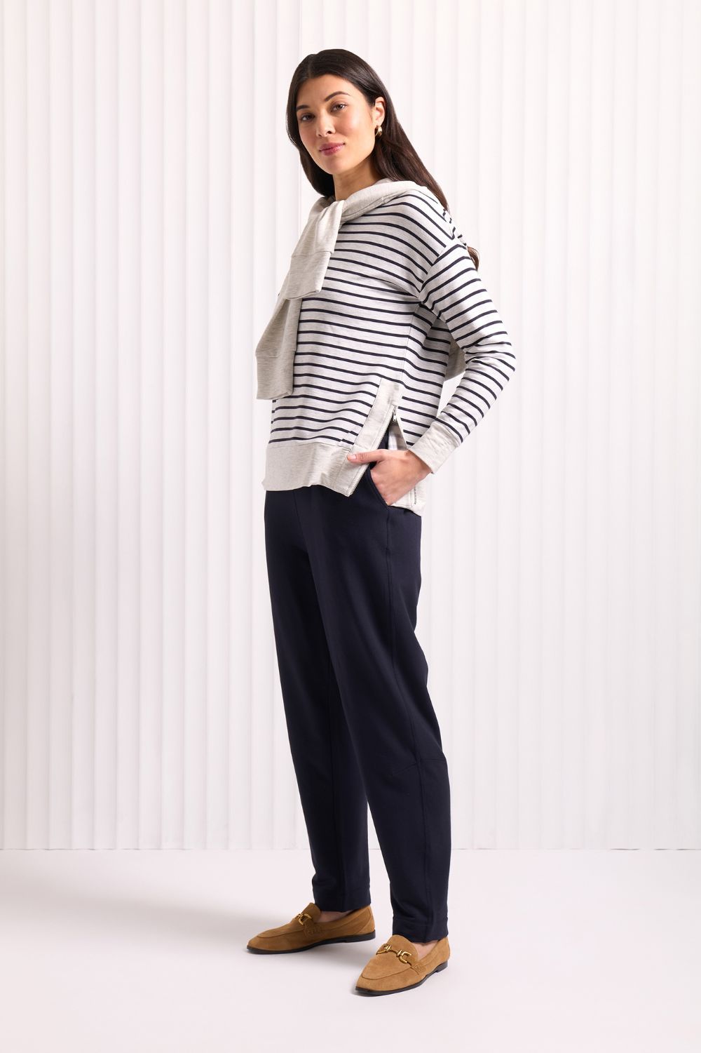 FOIL - Software Upgrade Zip Sweater | Stripe - Jumper - Silvermaple Boutique 
