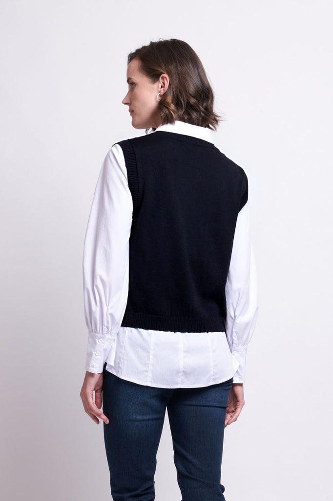 FOIL Chain Reaction Vest | Black_Silvermaple Boutique