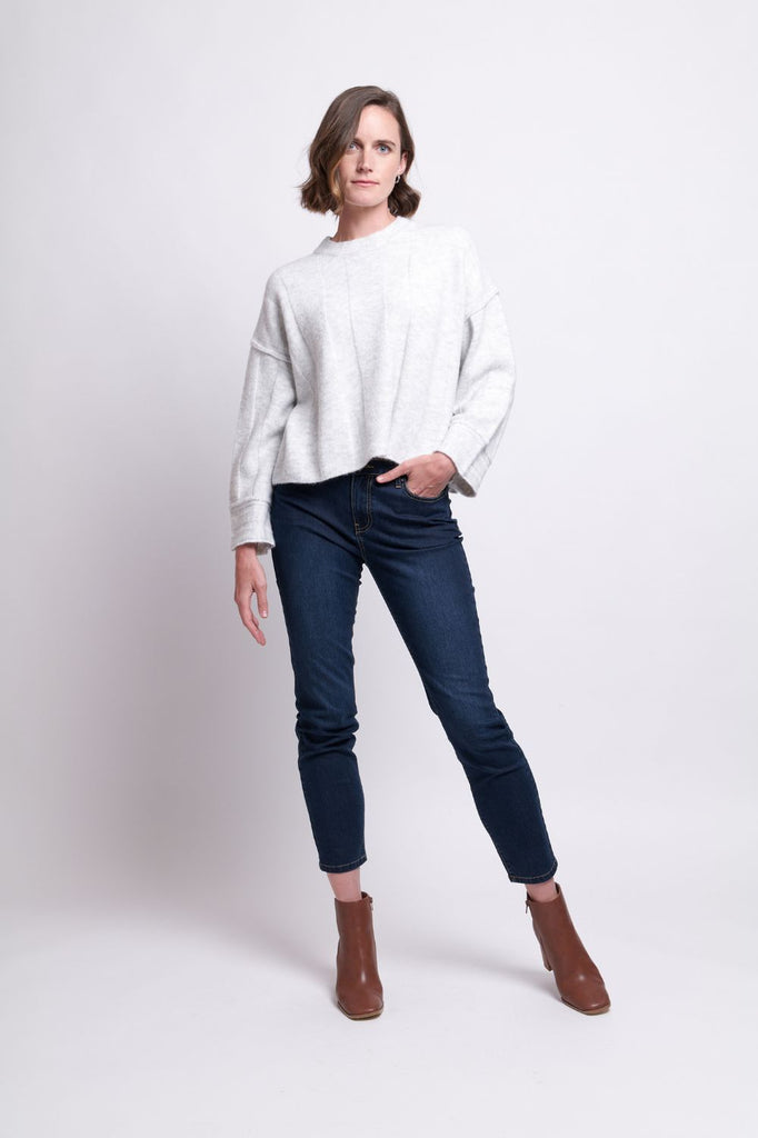 FOIL Tread Softly Sweater | Silver_Silvermaple Boutique