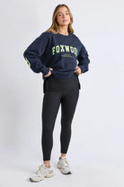 Foxwood - Foxwood Interval Crew | Navy/Neon Yellow - Jumper - Silvermaple Boutique 