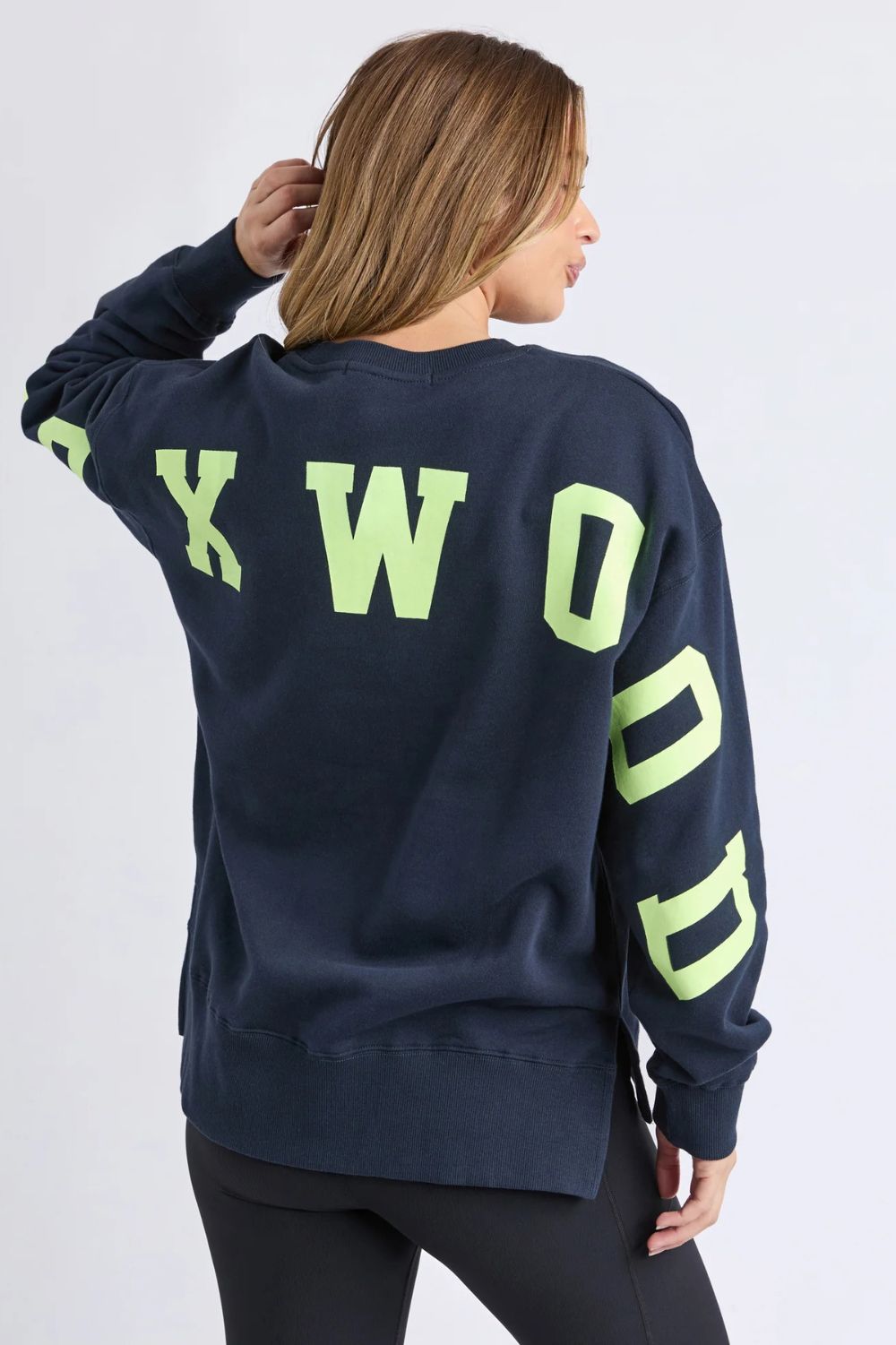 Foxwood - Foxwood Interval Crew | Navy/Neon Yellow - Jumper - Silvermaple Boutique 