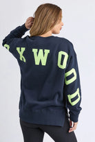 Foxwood - Foxwood Interval Crew | Navy/Neon Yellow - Jumper - Silvermaple Boutique 