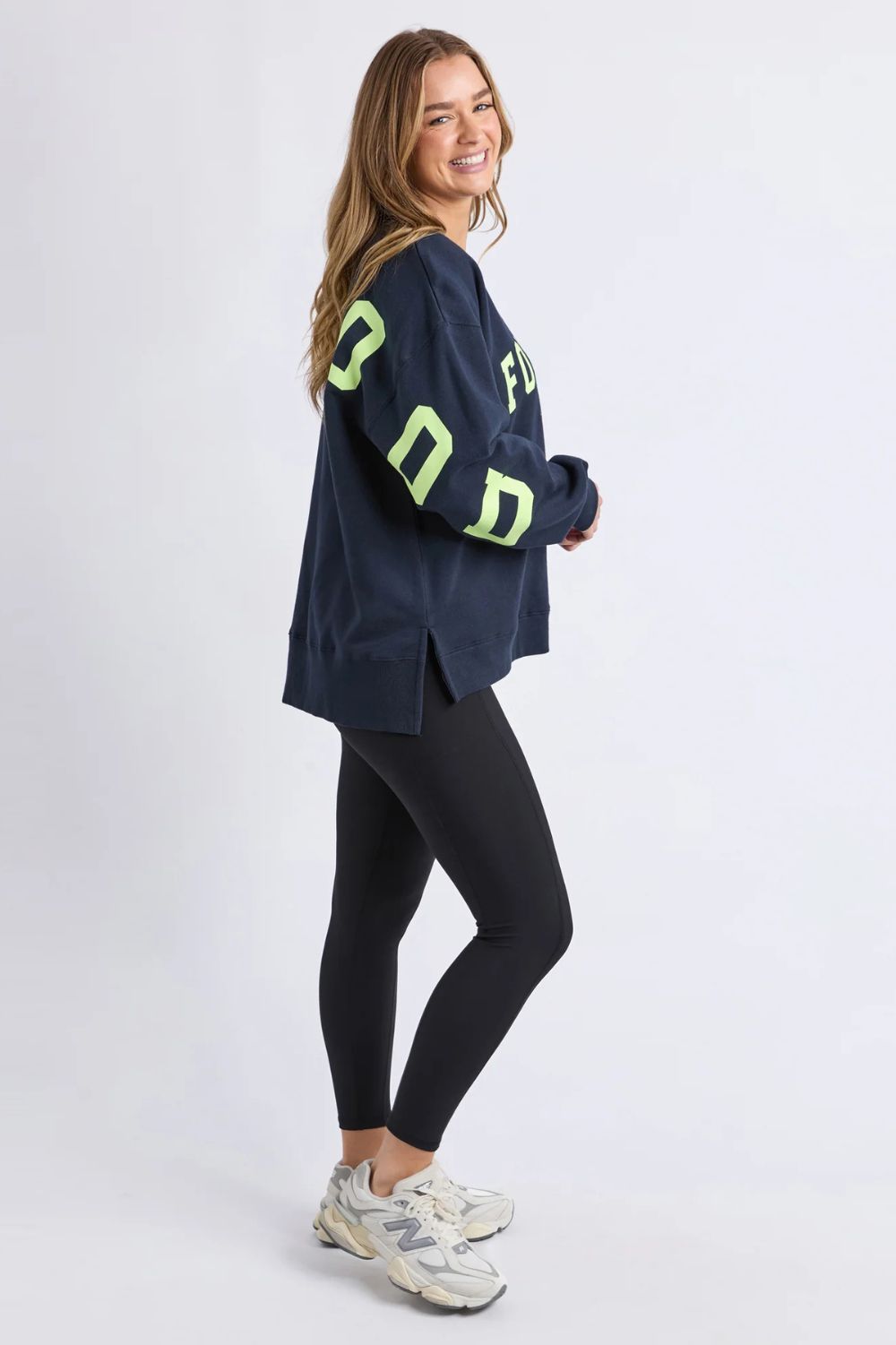 Foxwood - Foxwood Interval Crew | Navy/Neon Yellow - Jumper - Silvermaple Boutique 