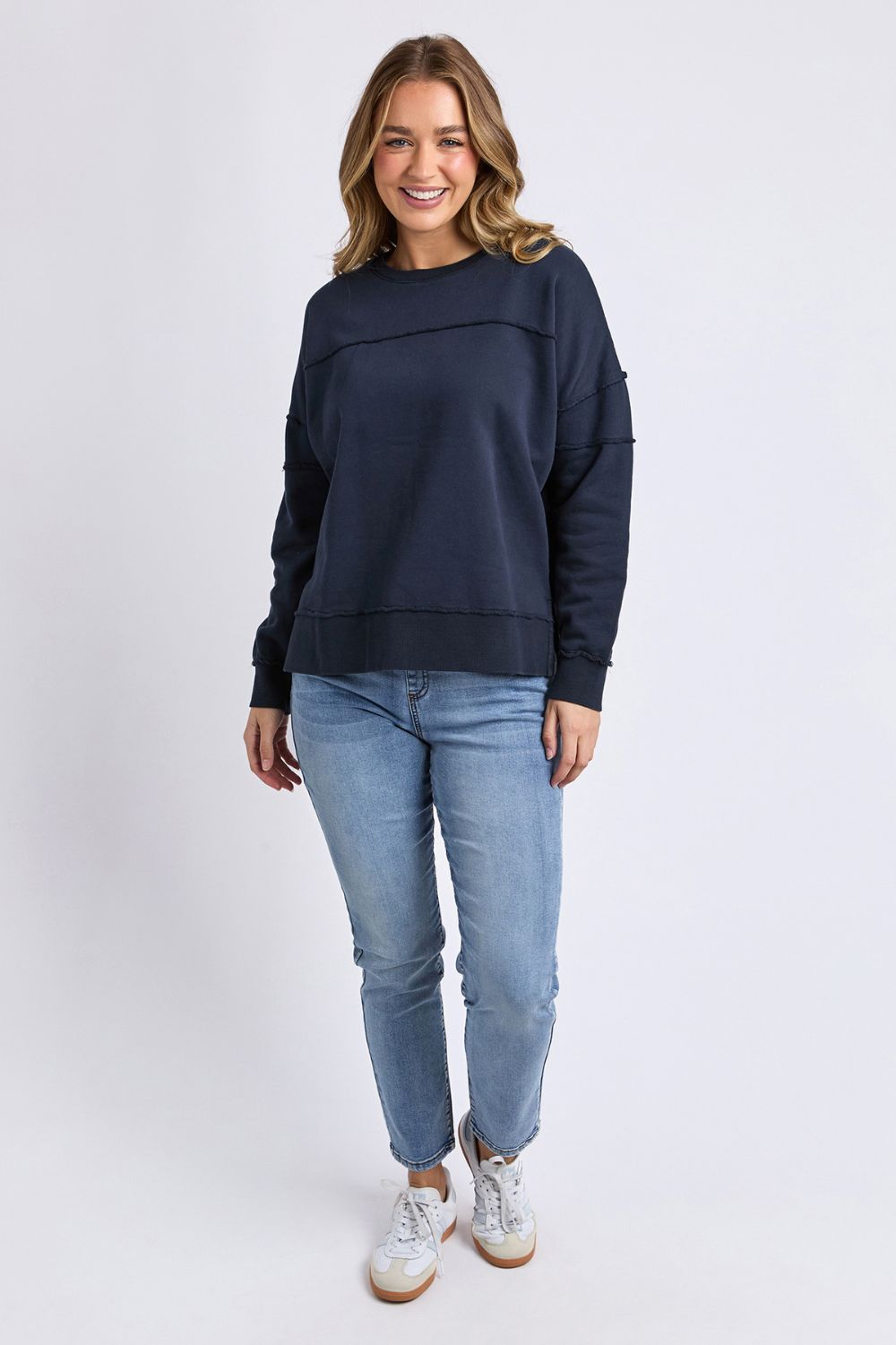 Foxwood - Jayne Throw On Fleece | Dark Sapphire - Jumper - Silvermaple Boutique 