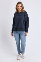 Foxwood - Jayne Throw On Fleece | Dark Sapphire - Jumper - Silvermaple Boutique 