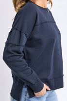 Foxwood - Jayne Throw On Fleece | Dark Sapphire - Jumper - Silvermaple Boutique 