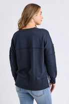 Foxwood - Jayne Throw On Fleece | Dark Sapphire - Jumper - Silvermaple Boutique 