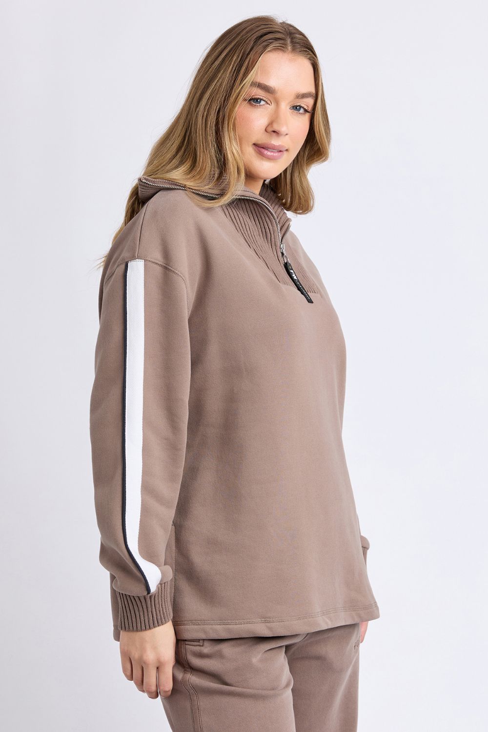 Foxwood - Knit Collar Crew | Brown - Jumper - Silvermaple Boutique 