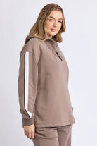 Foxwood - Knit Collar Crew | Brown - Jumper - Silvermaple Boutique 