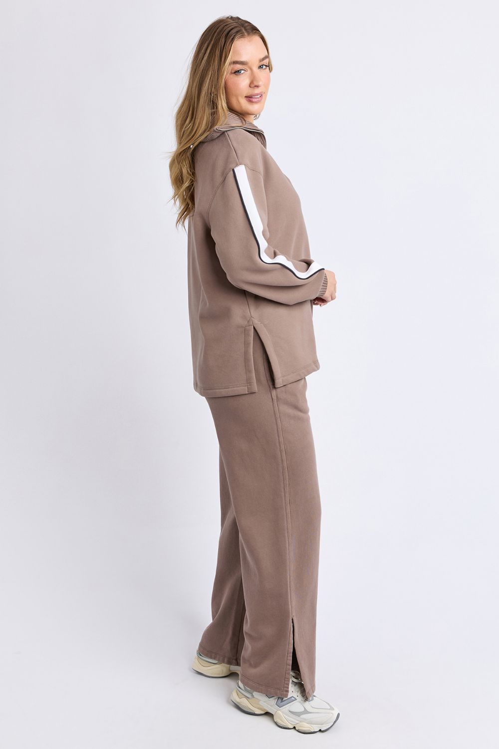 Foxwood - Knit Collar Crew | Brown - Jumper - Silvermaple Boutique 