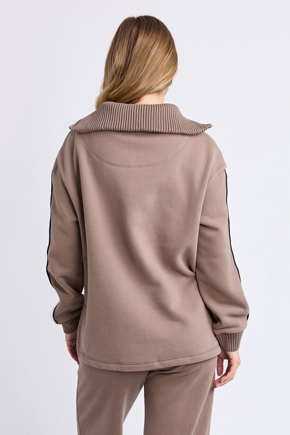Foxwood - Knit Collar Crew | Brown - Jumper - Silvermaple Boutique 
