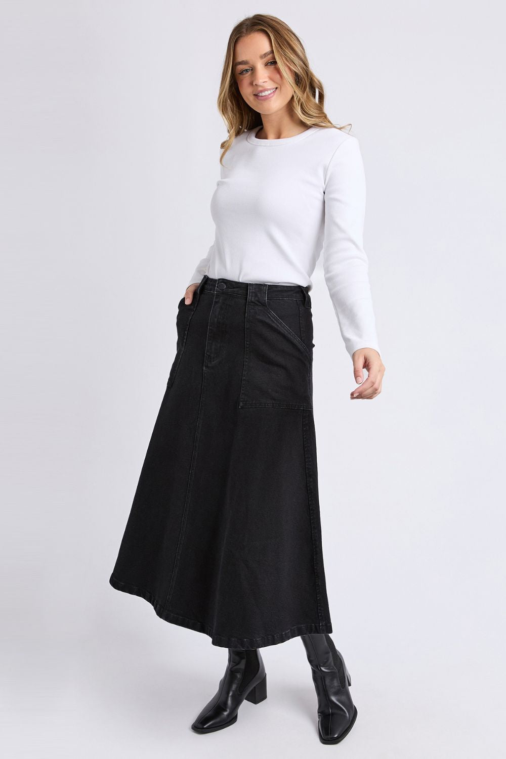 Foxwood - Potter Skirt | Washed Black - Skirt - Silvermaple Boutique 
