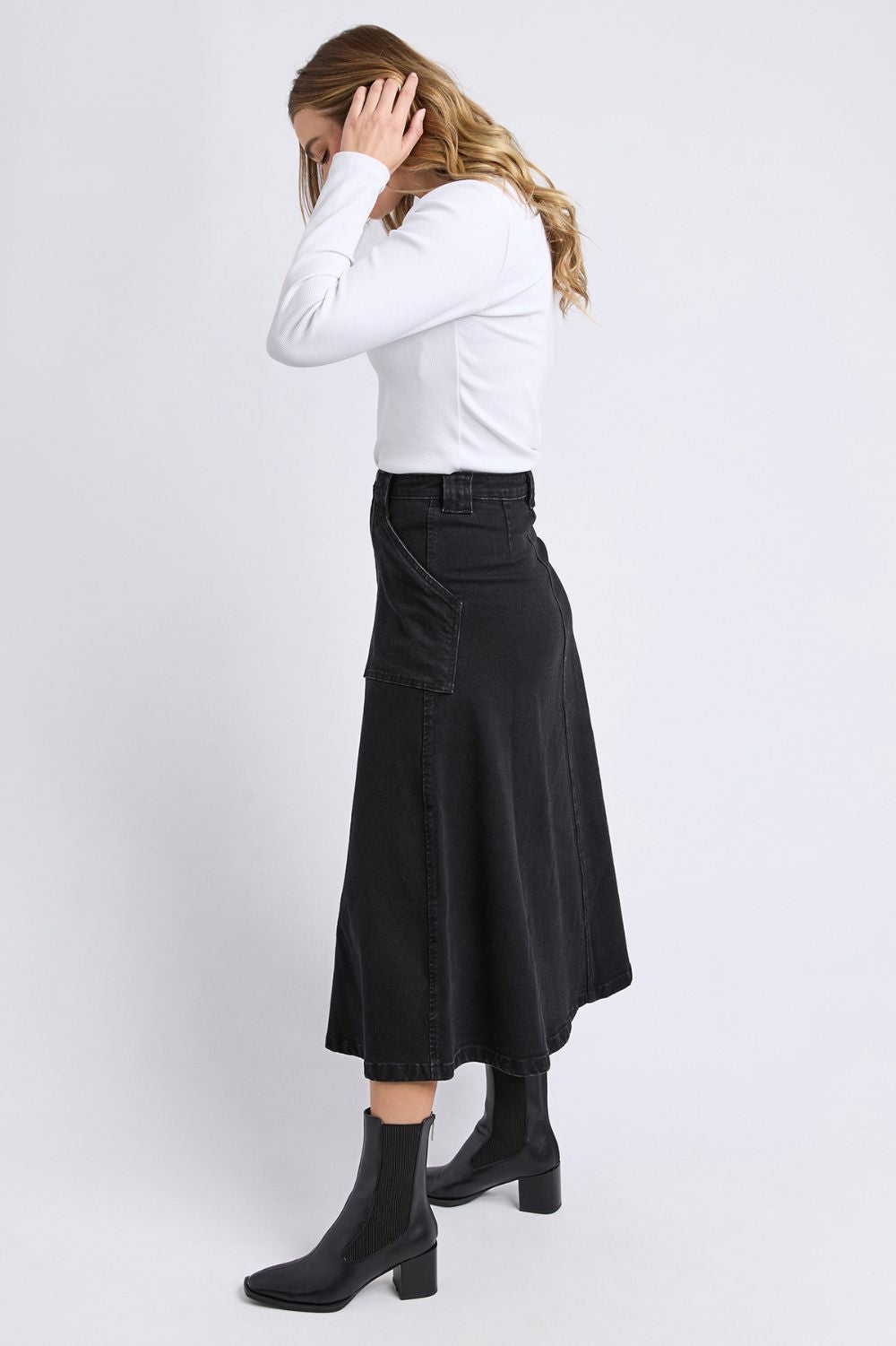 Foxwood - Potter Skirt | Washed Black - Skirt - Silvermaple Boutique 