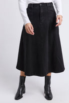 Foxwood - Potter Skirt | Washed Black - Skirt - Silvermaple Boutique 