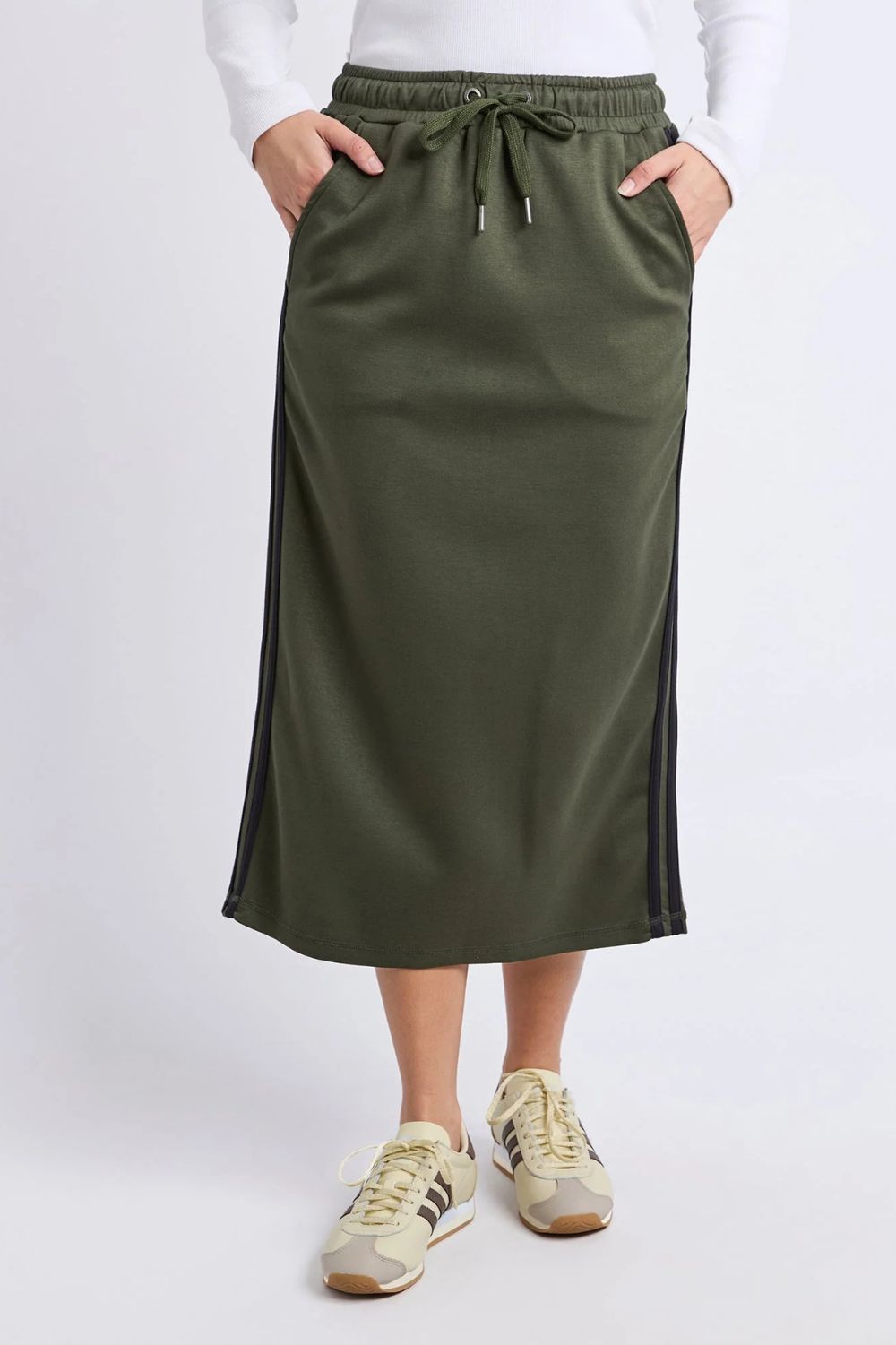 Foxwood - Seattle Skirt | Khaki - Skirt - Silvermaple Boutique 