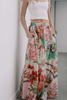 Fashion Express - Palmier Tiered Maxi Skirt | St Tropez - Skirt - Silvermaple Boutique 