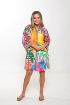 Silvermaple Collection - Georgia Shirt Dress | Havana Stripe - Dress - Silvermaple Boutique 