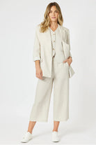 Gordon Smith - Lino Short Vest | Natural - Vest - Silvermaple Boutique 