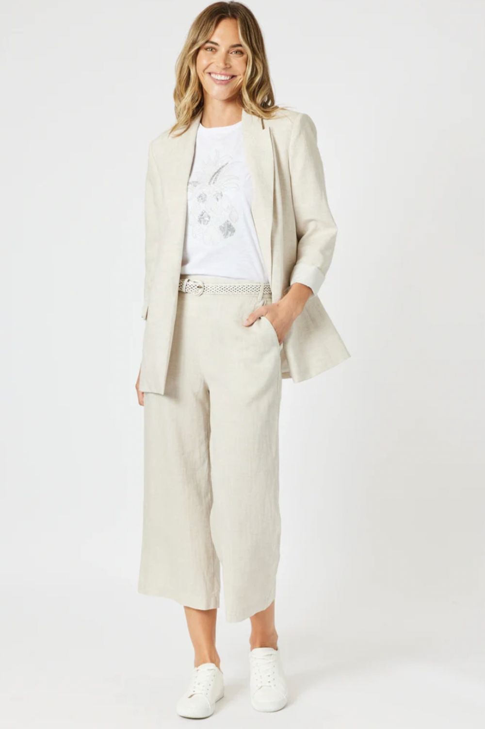 Gordon Smith - Lino Wide Leg Pant | Natural - Pants - Silvermaple Boutique 