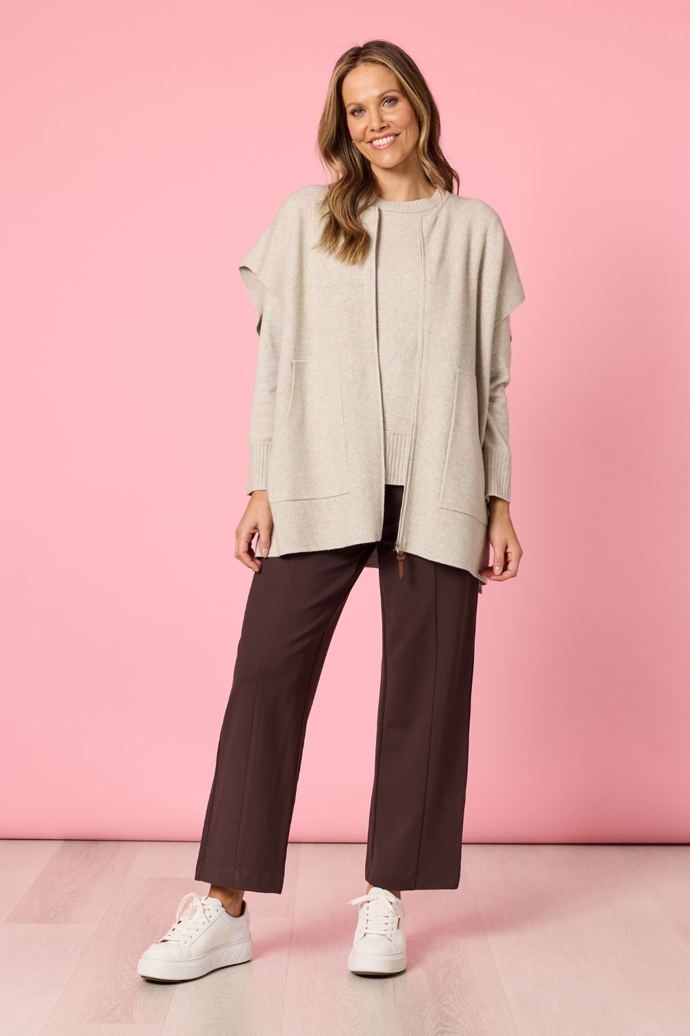 Hammock & Vine - Elena Zip Knit | Natural - Knitwear - Silvermaple Boutique 