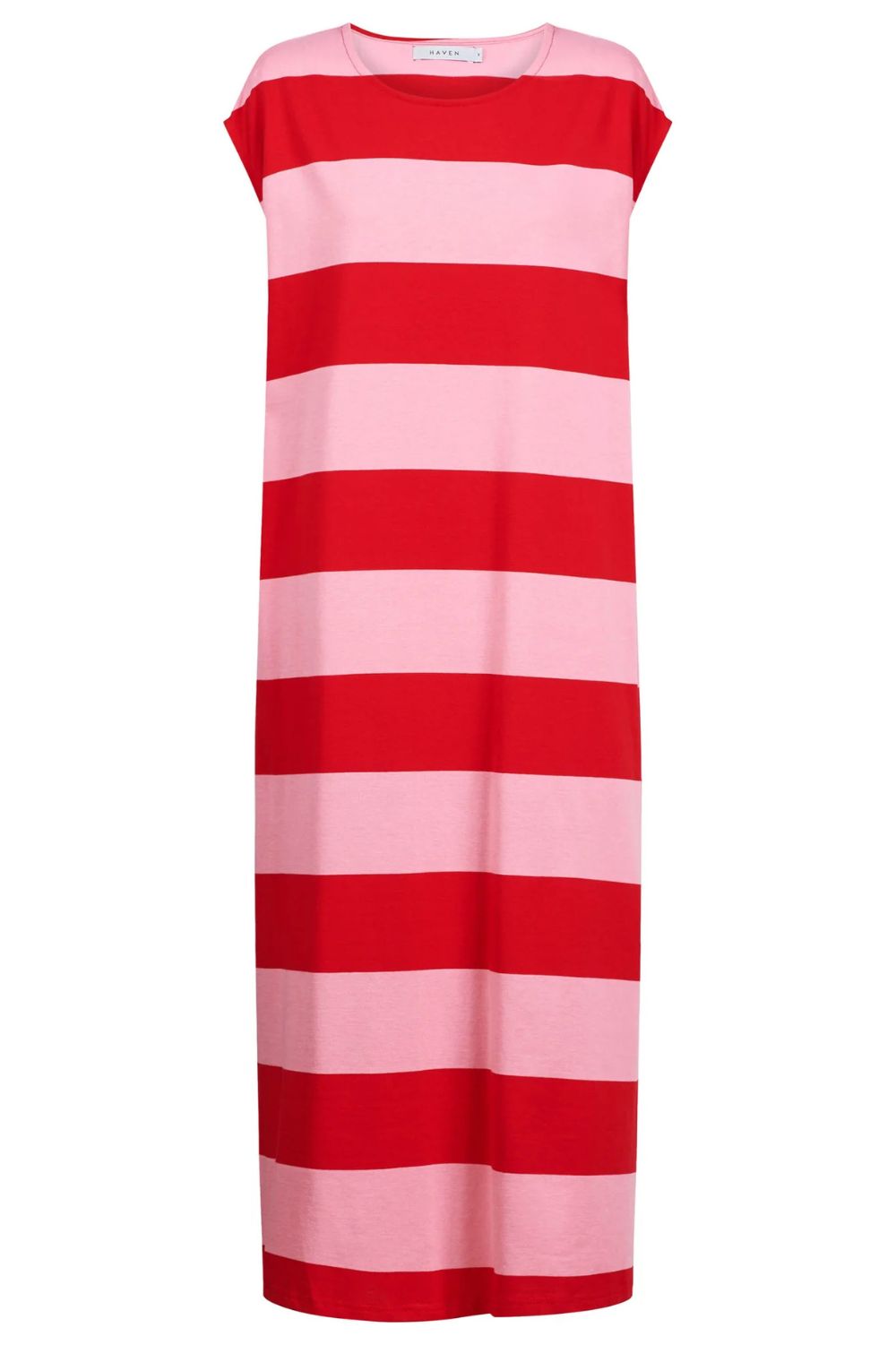 Haven - Haven Jardin Stripe T-Shirt Dress | Garnet - Dress - Silvermaple Boutique 