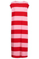 Haven - Haven Jardin Stripe T-Shirt Dress | Garnet - Dress - Silvermaple Boutique 