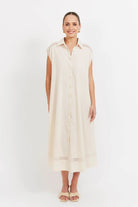 Haven - Haven Santos Sleeveless Shirt Dress | Bisque - Dress - Silvermaple Boutique 