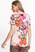 Johnny Was - The Janie Favourite Short Sleeve Henley Tee | Rosabelia - Top - Silvermaple Boutique 