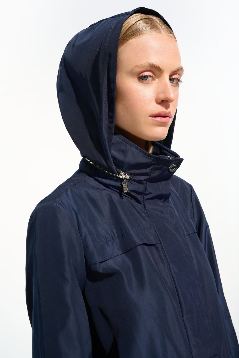 Joseph Ribkoff - Joseph Ribkoff Anorak With Hidden Hood | Indigo - Jacket - Silvermaple Boutique 