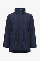 Joseph Ribkoff - Joseph Ribkoff Anorak With Hidden Hood | Indigo - Jacket - Silvermaple Boutique 