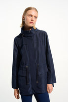 Joseph Ribkoff - Joseph Ribkoff Anorak With Hidden Hood | Indigo - Jacket - Silvermaple Boutique 