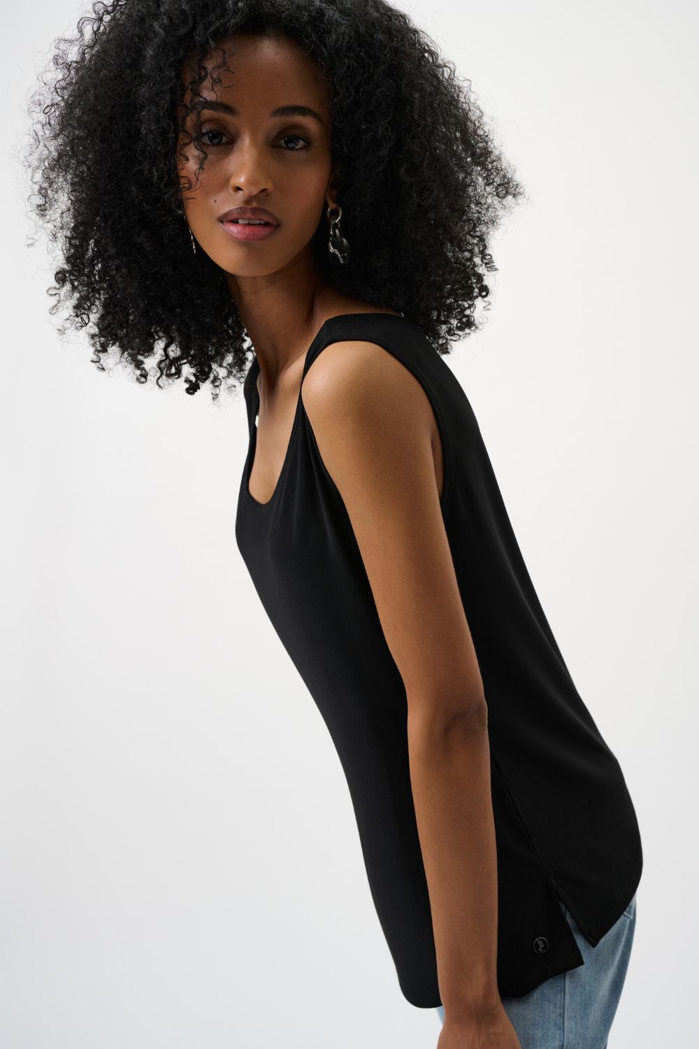 Joseph Ribkoff - Joseph Ribkoff Classic Scoop Neck Camisole | Black - Top - Silvermaple Boutique 