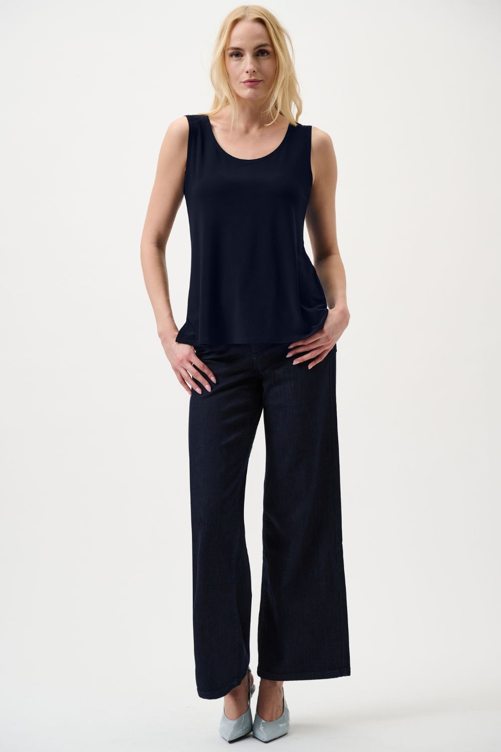 Joseph Ribkoff - Joseph Ribkoff Classic Scoop Neck Camisole | Midnight Blue - Top - Silvermaple Boutique 
