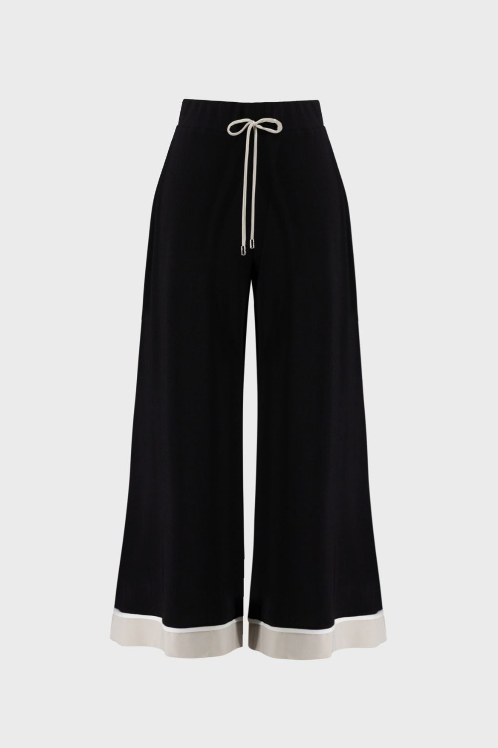 Joseph Ribkoff - Joseph Ribkoff Colorblock Culotte Pants | Black/Moonstone - Pants - Silvermaple Boutique 
