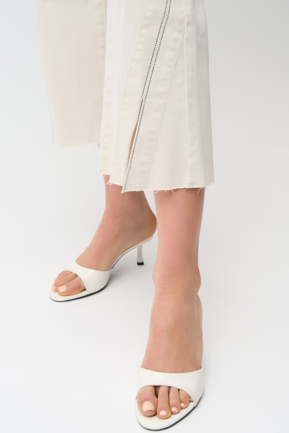 Joseph Ribkoff - Joseph Ribkoff Culotte Jeans With Rhinestones | Birch - Jeans - Silvermaple Boutique 