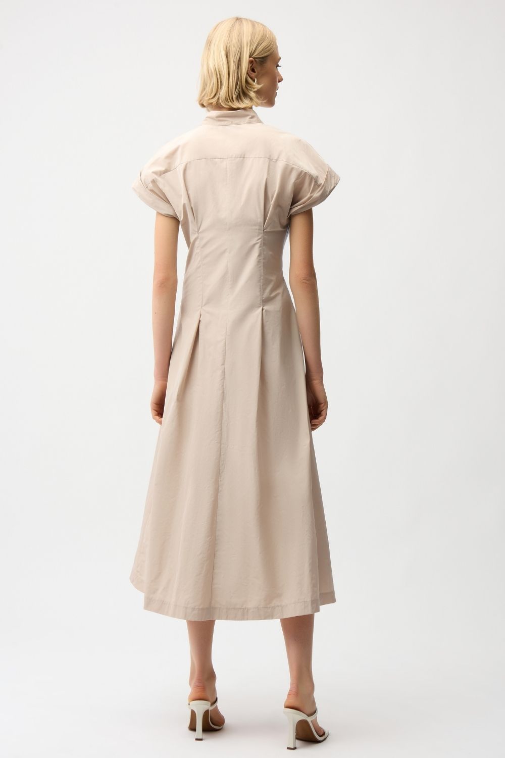 Joseph Ribkoff - Joseph Ribkoff Fit & Flare Tie Waist Dress | Parchment - Dress - Silvermaple Boutique 
