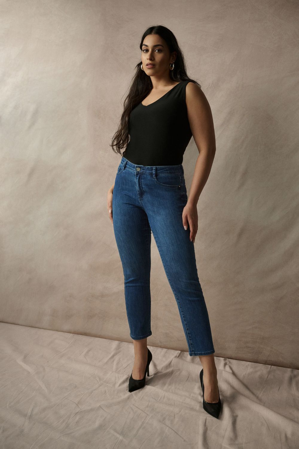 Joseph Ribkoff - Joseph Ribkoff Gia Classic Slim Fit Jeans | Medium Blue - Jeans - Silvermaple Boutique 