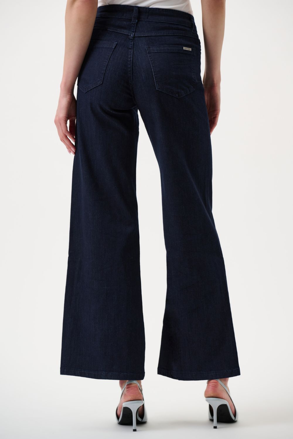 Joseph Ribkoff - Joseph Ribkoff Goldie Classic Wide-Leg Jeans | Dark Denim - Jeans - Silvermaple Boutique 