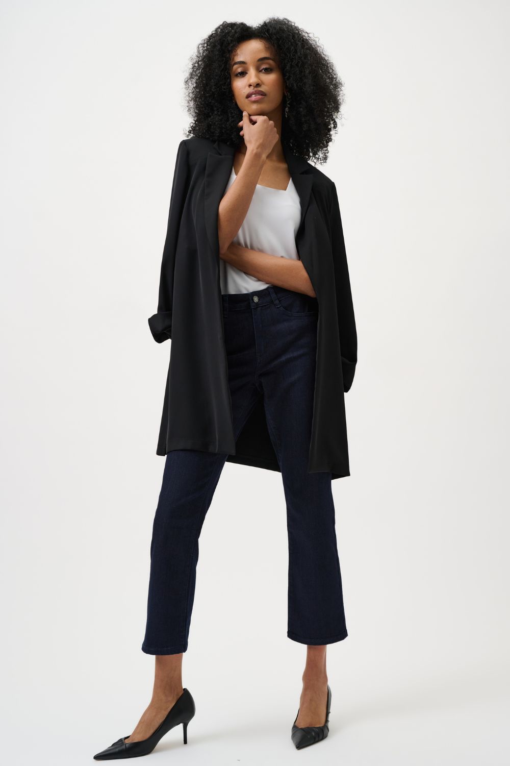 Joseph Ribkoff - Joseph Ribkoff Margot Classic Straight Leg Jeans | Dark Denim - Jeans - Silvermaple Boutique 