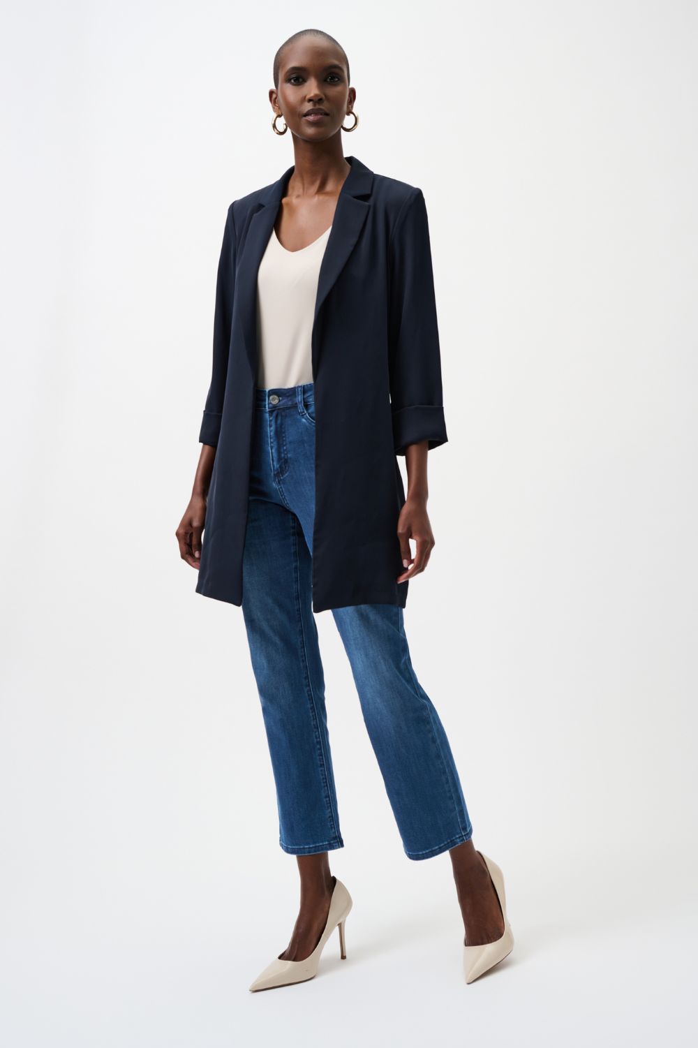 Joseph Ribkoff - Joseph Ribkoff Margot Classic Straight Leg Jeans | Medium Blue - Jeans - Silvermaple Boutique 