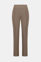 Joseph Ribkoff - Joseph Ribkoff Melange Silky Knit Straight Leg Pants | Taupe Melange - Pants - Silvermaple Boutique 