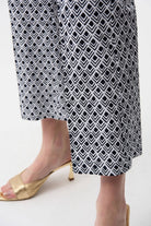 Joseph Ribkoff - Joseph Ribkoff Millennium Geometric Pull-On Pants | Midnight/Vanilla - Pants - Silvermaple Boutique 