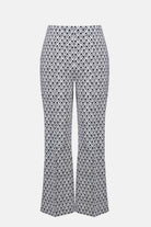 Joseph Ribkoff - Joseph Ribkoff Millennium Geometric Pull-On Pants | Midnight/Vanilla - Pants - Silvermaple Boutique 
