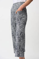 Joseph Ribkoff - Joseph Ribkoff Millennium Pull-On Culotte | Midnight/Vanilla - Pants - Silvermaple Boutique 