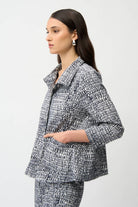 Joseph Ribkoff - Joseph Ribkoff Millennium Trapeze Jacket | Midnight/Vanilla - Jacket - Silvermaple Boutique 