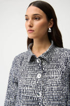 Joseph Ribkoff - Joseph Ribkoff Millennium Trapeze Jacket | Midnight/Vanilla - Jacket - Silvermaple Boutique 