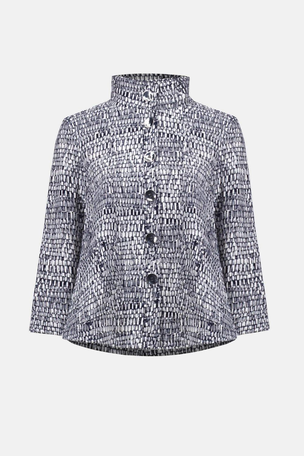 Joseph Ribkoff - Joseph Ribkoff Millennium Trapeze Jacket | Midnight/Vanilla - Jacket - Silvermaple Boutique 