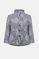 Joseph Ribkoff - Joseph Ribkoff Millennium Trapeze Jacket | Midnight/Vanilla - Jacket - Silvermaple Boutique 