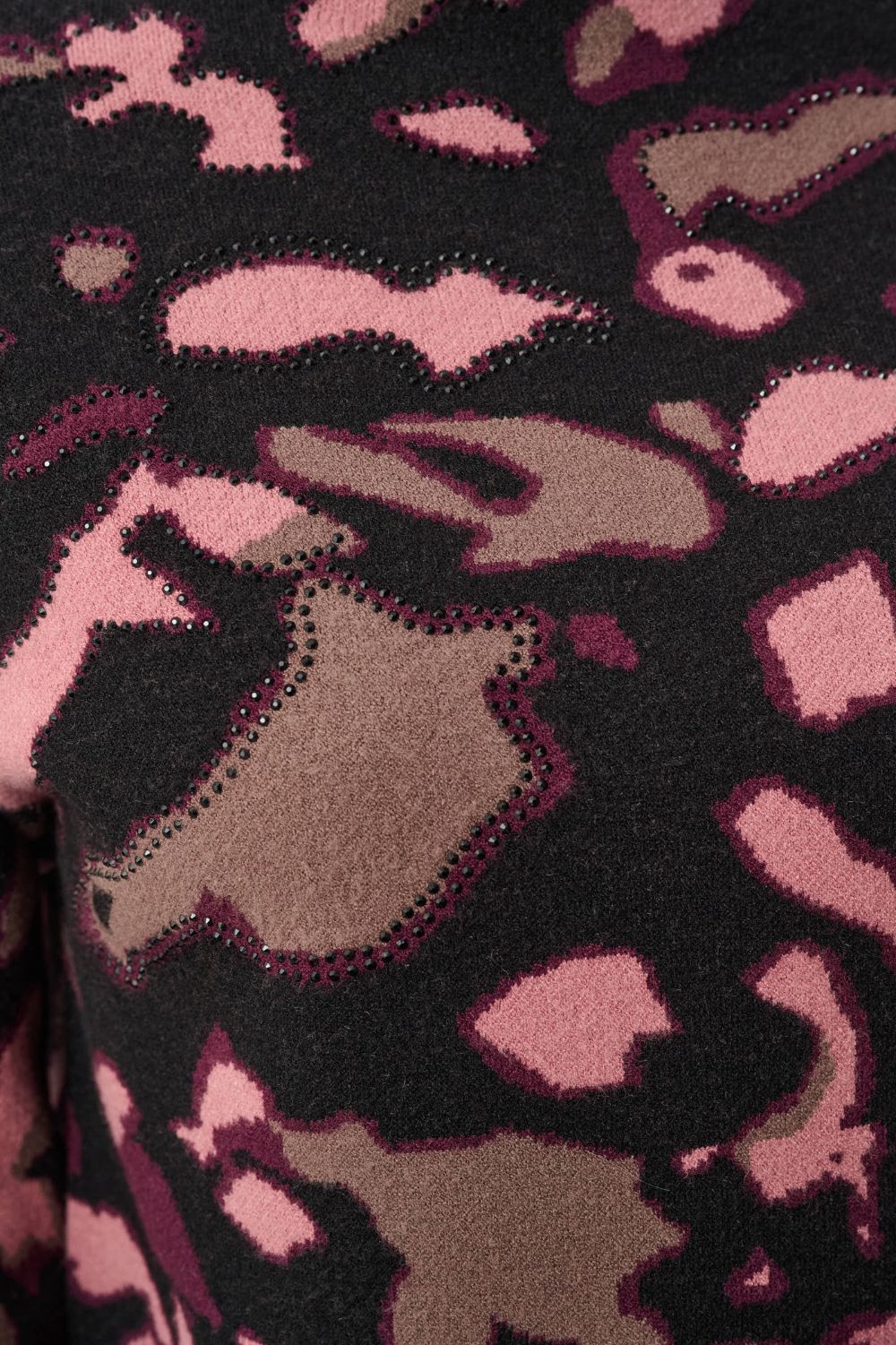 Joseph Ribkoff - Joseph Ribkoff Rhinestone Jacquard Sweater | Black/Multi - Sweater - Silvermaple Boutique 