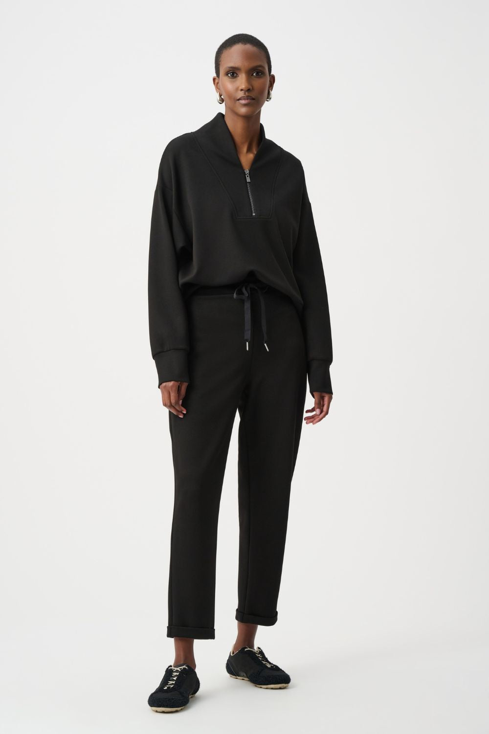 Joseph Ribkoff - Joseph Ribkoff Scuba Jersey Jogger Pants | Black - Pants - Silvermaple Boutique 